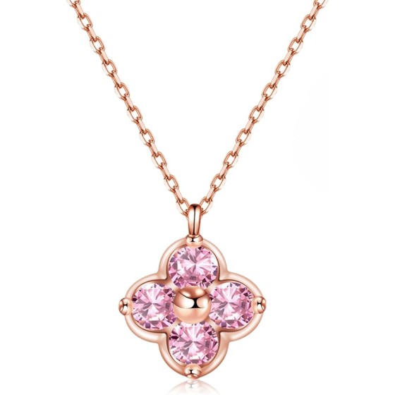 ガーネット ネックレス レディース ピアス セット 四つ葉 クローバー 12ヵ月誕生石「幸運のお守りです」 シトリン 金属アレルギー対応 シルバー925ネックレス 錆びない 1月誕生石 20代 成人式 1月誕生日プレゼント女性 人気