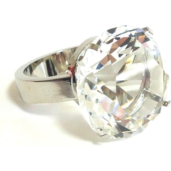 超巨大 ダイヤ風 リング サプライズ プレゼント お祝い ギフト プロポーズ 演出 40mm