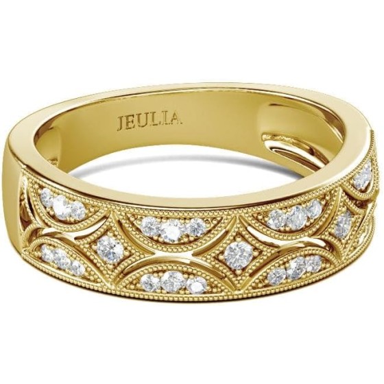 シルバー リング レディース 指輪 おしゃれ シンプル キュービックジルコニア 金属アレルギー対応 ミルグレイン ラウンドカット バンドリング 専用ボックスつき 誕生日 ホワイトデー プレゼント ギフト (Silver, 14)