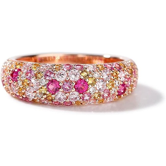 レディース リング 指輪 虹色 925銀製 マルチカラー ダイヤ プロポーズリング 普段使い きらきら かわいい プレゼント