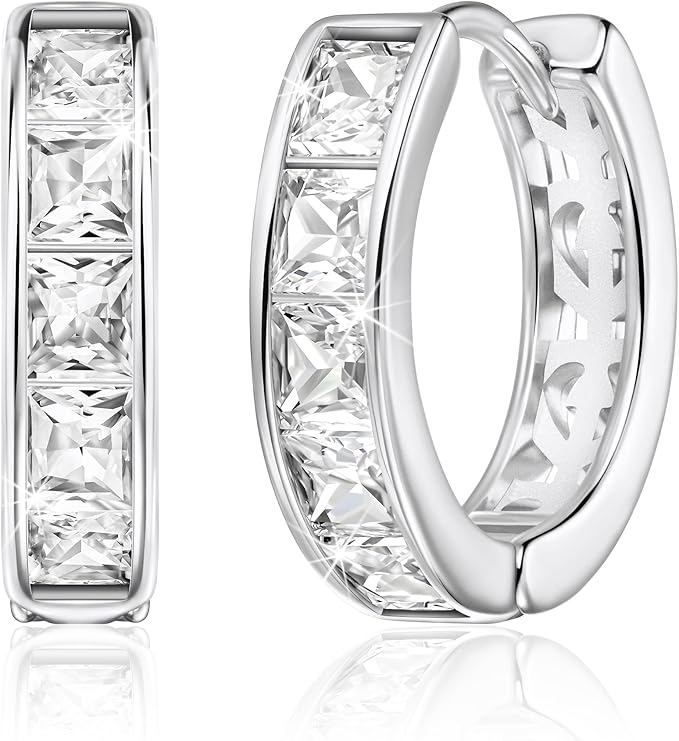 フープピアス、ピアス リング 軟骨、イヤリング レディース、ファーストピアス、かわいい クリスタル レディース ジュエリー、ニードル ピアス、14金 ゴールド、ピンクゴールド、シルバー 銅製