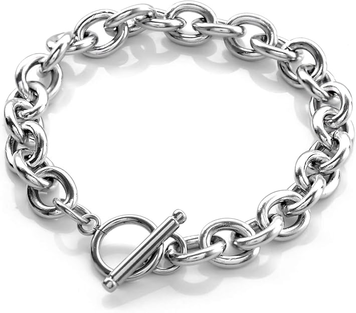 ブレスレット メンズ レディース アクセサリー ステンレス マンテル チェーン シルバー