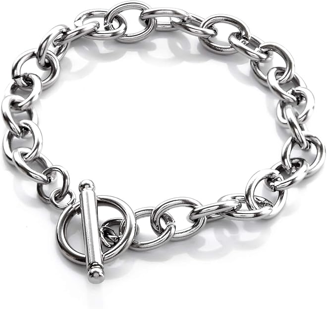 ブレスレット メンズ レディース アクセサリー ステンレス マンテル チェーン シルバー