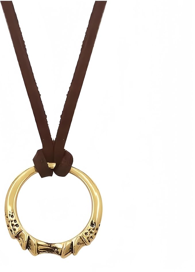 エルデンリング 指輪 ネックレス 暗月の指輪 霊馬の指笛 コスプレ道具 小物 リング ペンダント 開口調節可能 装飾 日常用 仮装 ロールプレイング小物 アクセサリー贈り物です (暗月の指輪)