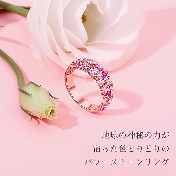 レディース リング 指輪 虹色 925銀製 マルチカラー ダイヤ プロポーズリング 普段使い きらきら かわいい プレゼント