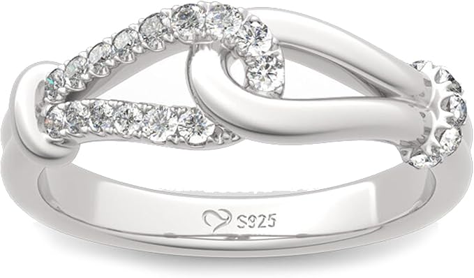 リング レディース リボン 指輪 インフィニティ シルバー925素材 ギフト かわいい (Silver, 11)