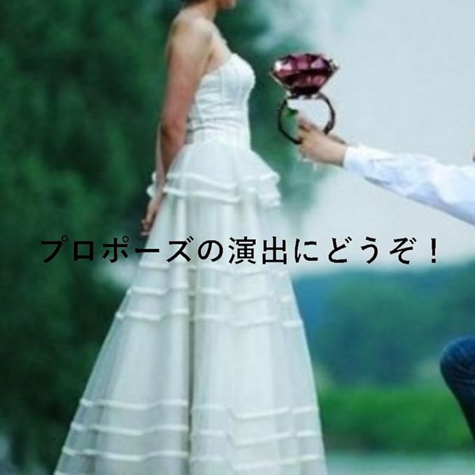 超巨大 ダイヤ風 リング サプライズ プレゼント お祝い ギフト プロポーズ 演出 40mm