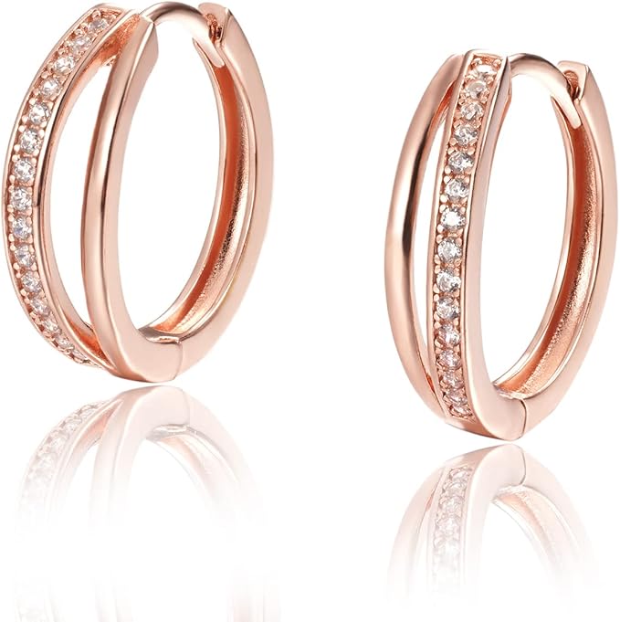 ピアス レディースフープピアス リングピアス 18Kコーディングシルバー925ジルコニアピアス シルバーピアスオリジナル高級ギフトボックス付き ピアス アクセサリー